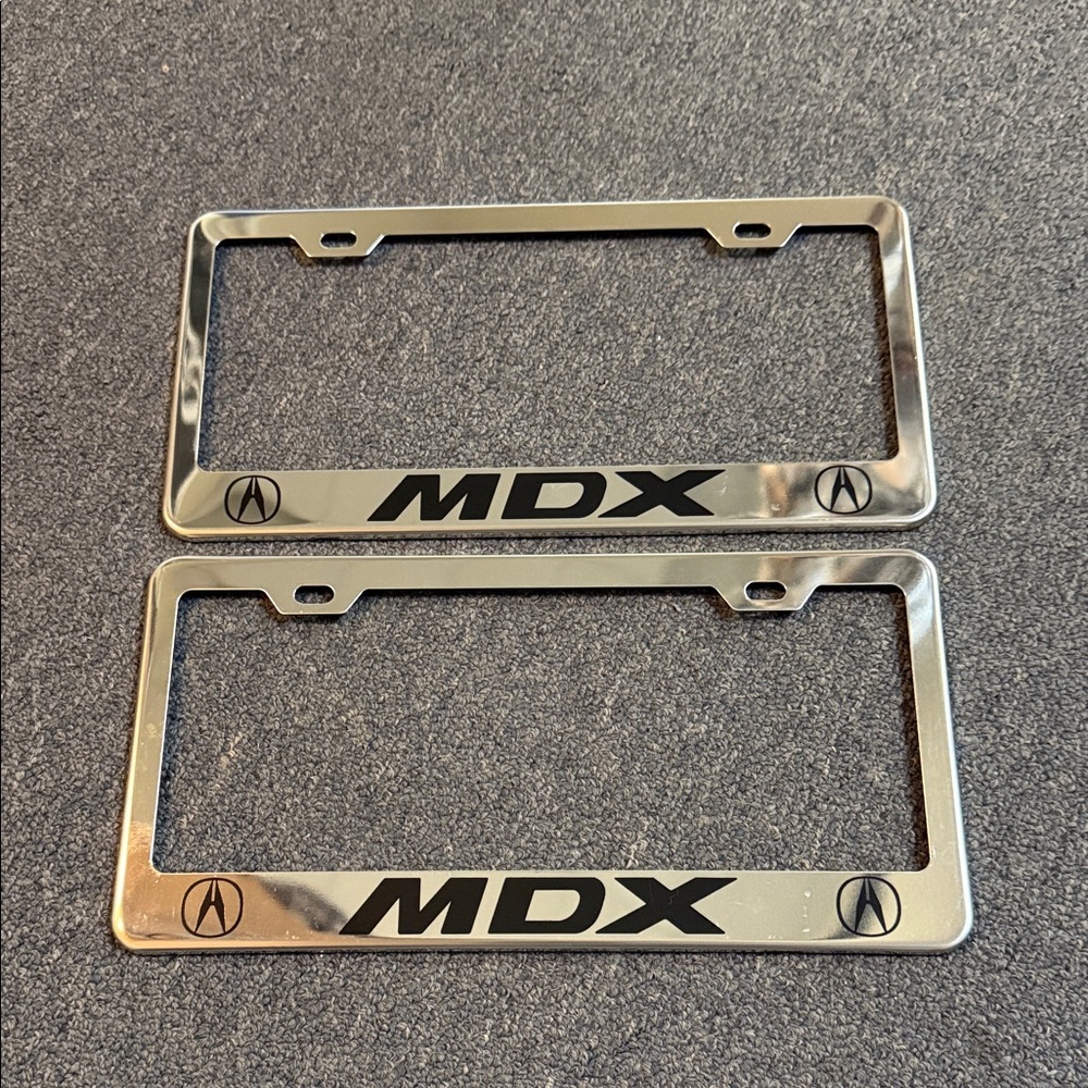 MDX License Plate Frame - Silver